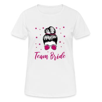 Enterrement de vie de jeune fille de l’équipe Bride - T-shirt respirant Femme - blanc - Devant - AI Model Female 172 dark (172cm)
