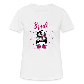 Braut - Frauen T-Shirt atmungsaktiv - Weiß - Vorne - AI Model Female 172 dark (172cm)