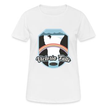 Chutes Victoria - Zimbabwe - T-shirt respirant Femme - blanc - Devant - AI Model Female 172 dark (172cm)