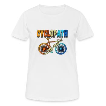 Cyclopath Bike Mountain Bikes Cyclists - Frauen T-Shirt atmungsaktiv - Weiß - Vorne - AI Model Female 172 dark (172cm)
