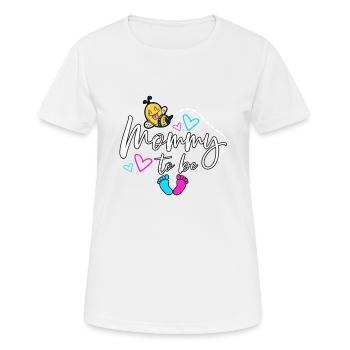 Mommy To Be Bee Maternity Baby Shower - Frauen T-Shirt atmungsaktiv - Weiß - Vorne - AI Model Female 172 dark (172cm)