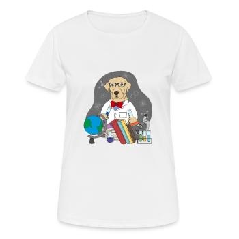 Labrador Scientifiques - T-shirt respirant Femme - blanc - Devant - AI Model Female 172 dark (172cm)