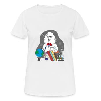Scientifique caniche - T-shirt respirant Femme - blanc - Devant - AI Model Female 172 dark (172cm)