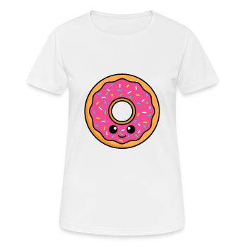 Bande dessinée Donut - T-shirt respirant Femme - blanc - Devant - AI Model Female 172 dark (172cm)