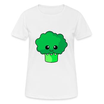 Broccoli Comic - Women's Breathable T-Shirt - white - Front - AI Model Female 172 dark (172cm)