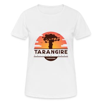 Tarangire-Nationalpark - Tansania - Frauen T-Shirt atmungsaktiv - Weiß - Vorne - AI Model Female 172 dark (172cm)