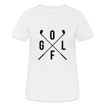 Golf Golfer Caddy Golfspieler Golfclub Iron Eisen - Frauen T-Shirt atmungsaktiv - Weiß - Vorne - AI Model Female 172 dark (172cm)
