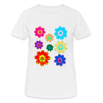 Flower, flower tendril, flowers, floral, flowers, floral - Women's Breathable T-Shirt - white - Front - AI Model Female 172 dark (172cm)