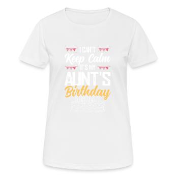 aunt birthday - Women's Breathable T-Shirt - white - Front - AI Model Female 172 dark (172cm)