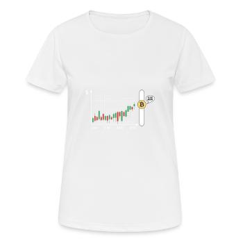 Kryptowährungshändler Crypto Coin Btc Graph - Frauen T-Shirt atmungsaktiv - Weiß - Vorne - AI Model Female 172 dark (172cm)