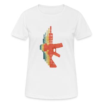 Máquinas pistola de color vintage retro - T-shirt respirant Femme - blanc - Devant - AI Model Female 172 dark (172cm)