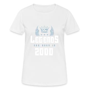 2000 legends born in - Frauen T-Shirt atmungsaktiv - Weiß - Vorne - AI Model Female 172 dark (172cm)