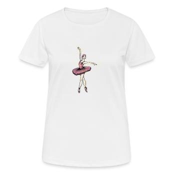 Ballett I Ballettschuhe Ballettkleid Motiv für - Frauen T-Shirt atmungsaktiv - Weiß - Vorne - AI Model Female 172 dark (172cm)
