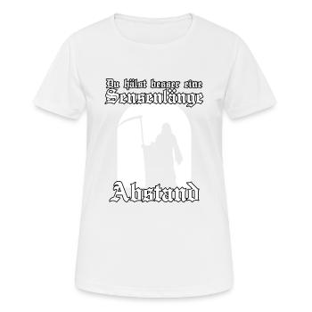 Sensenmann Kostüm Zynisch Makaber Misanthropen - Frauen T-Shirt atmungsaktiv - Weiß - Vorne - AI Model Female 172 dark (172cm)