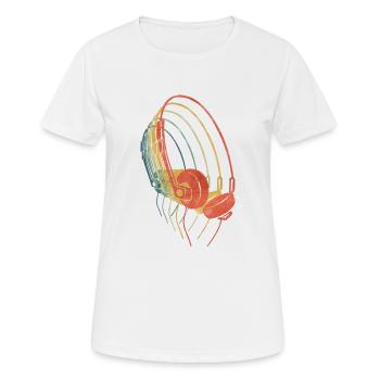 Auriculares Retro Retro Color Vintage - T-shirt respirant Femme - blanc - Devant - AI Model Female 172 dark (172cm)
