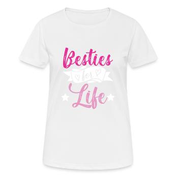 bester freunde - Frauen T-Shirt atmungsaktiv - Weiß - Vorne - AI Model Female 172 dark (172cm)