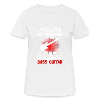 Musiker Musik Gitarrist Musik Bassist Bassist - Frauen T-Shirt atmungsaktiv - Weiß - Vorne - AI Model Female 172 dark (172cm)