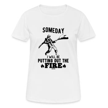 Fire Firefighter Fire Extinguisher Child - Women's Breathable T-Shirt - white - Front - AI Model Female 172 dark (172cm)