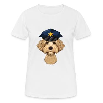 Police Labaradoodle Canine Handler I Police Dog I - Women's Breathable T-Shirt - white - Front - AI Model Female 172 dark (172cm)