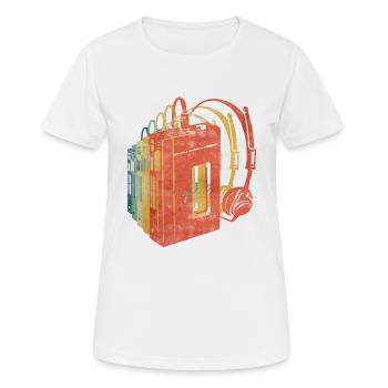 Walkman Retro Retro Vintage Farbe - Frauen T-Shirt atmungsaktiv - Weiß - Vorne - AI Model Female 172 dark (172cm)