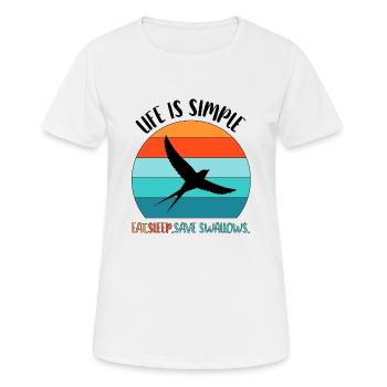 Vögel Vogel Schwalbe - Frauen T-Shirt atmungsaktiv - Weiß - Vorne - AI Model Female 172 dark (172cm)
