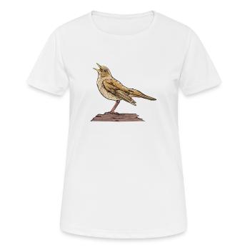 Rossignol I Garden Bird Songbird Motif pour - T-shirt respirant Femme - blanc - Devant - AI Model Female 172 dark (172cm)