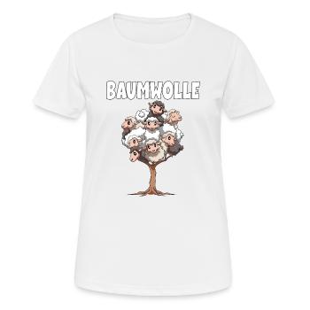 Baumwolle Schafe für einen Schafliebhaber - Frauen T-Shirt atmungsaktiv - Weiß - Vorne - AI Model Female 172 dark (172cm)