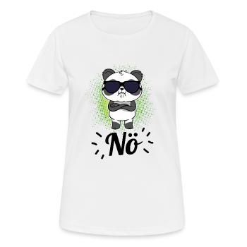 Nö - Panda Bär Cartoon Für Männer, Frauen und Kids - Frauen T-Shirt atmungsaktiv - Weiß - Vorne - AI Model Female 172 dark (172cm)