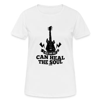 Rock and roll - T-shirt respirant Femme - blanc - Devant - AI Model Female 172 dark (172cm)