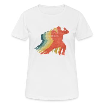 Tango Dance Retro Vintage Farbe - Frauen T-Shirt atmungsaktiv - Weiß - Vorne - AI Model Female 172 dark (172cm)