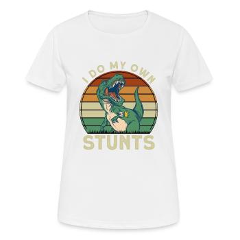 Je fais mes propres cascades - T-shirt respirant Femme - blanc - Devant - AI Model Female 172 dark (172cm)