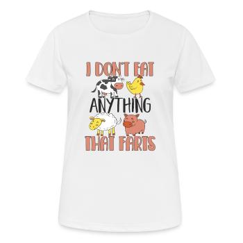 Veganer Veganismus Fleischlos Veganes Leben - Frauen T-Shirt atmungsaktiv - Weiß - Vorne - AI Model Female 172 dark (172cm)