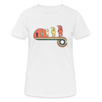 Flugelhorn Vintage Sunset Rainbow Color - Women's Breathable T-Shirt - white - Front - AI Model Female 172 dark (172cm)