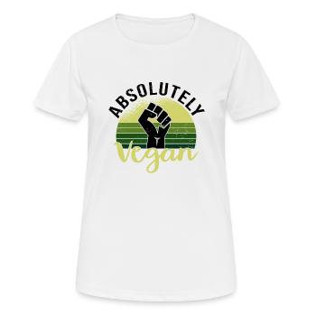 Veganer Veganismus Fleischlos Veganes Leben - Frauen T-Shirt atmungsaktiv - Weiß - Vorne - AI Model Female 172 dark (172cm)