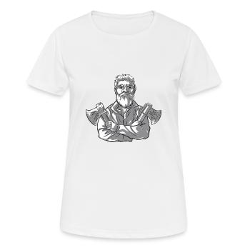Concours de hache Lancer de hache lancer de hache hache lancer hache - T-shirt respirant Femme - blanc - Devant - AI Model Female 172 dark (172cm)