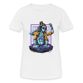 Dj psychédélique Shiva Music - T-shirt respirant Femme - blanc - Devant - AI Model Female 172 dark (172cm)