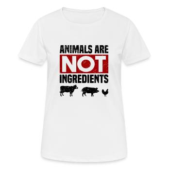 Veganer Veganismus Fleischlos Veganes Leben - Frauen T-Shirt atmungsaktiv - Weiß - Vorne - AI Model Female 172 dark (172cm)