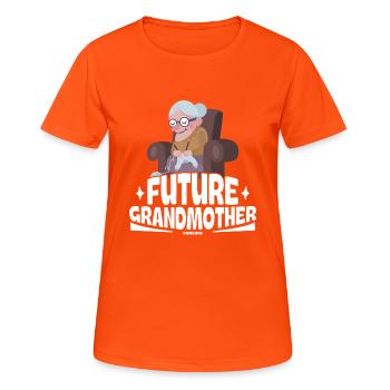 Future grand-mère - T-shirt respirant Femme - orange néon - Devant - AI Model Female 172 dark (172cm)