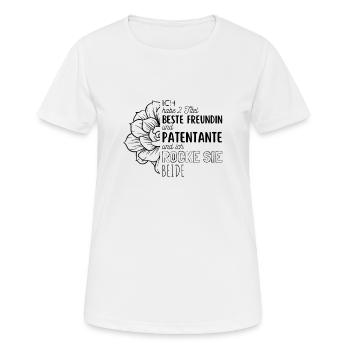 Patentante Geschenk für Tante und Beste Freundin - Frauen T-Shirt atmungsaktiv - Weiß - Vorne - AI Model Female 172 dark (172cm)