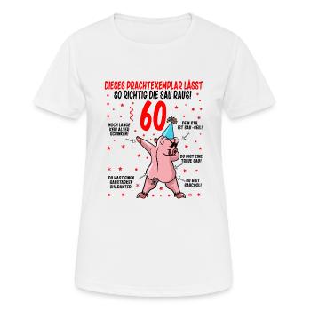 60 Geburtstag Geschenkidee Baujahr 1962 lustig - Frauen T-Shirt atmungsaktiv - Weiß - Vorne - AI Model Female 172 dark (172cm)