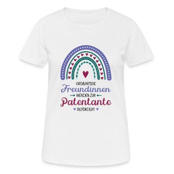 Großartige Freundinnen Werden Zur Patentante - Frauen T-Shirt atmungsaktiv - Weiß - Vorne - AI Model Female 172 dark (172cm)