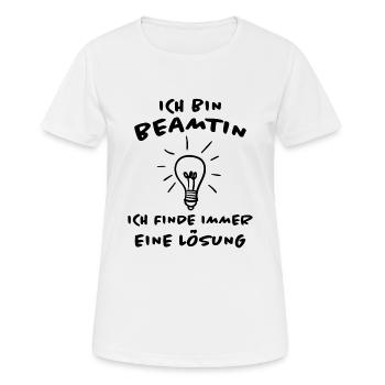 Beamtin Lustiger Spruch Verbeamtung Büro Geschenk - Frauen T-Shirt atmungsaktiv - Weiß - Vorne - AI Model Female 172 dark (172cm)