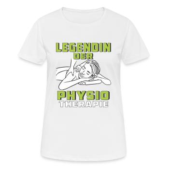 LEGENDIN DER PHYSIOTHERAPIE - Frauen T-Shirt atmungsaktiv - Weiß - Vorne - AI Model Female 172 dark (172cm)