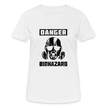 Symbole de risque biologique Corona Virus Gift Idea Warning - T-shirt respirant Femme - blanc - Devant - AI Model Female 172 dark (172cm)