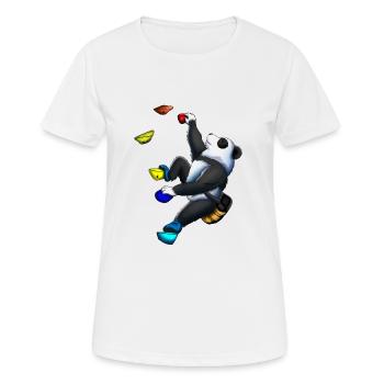 Mignon Panda Bear Escalade Mur d’Escalade Escalade - T-shirt respirant Femme - blanc - Devant - AI Model Female 172 dark (172cm)