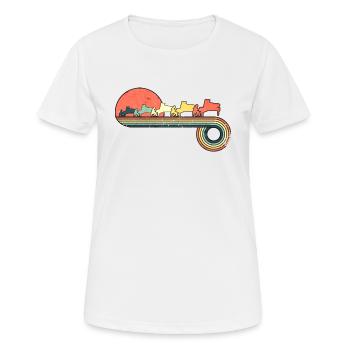 Pianist, der - Frauen T-Shirt atmungsaktiv - Weiß - Vorne - AI Model Female 172 dark (172cm)