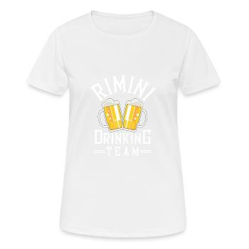 Rimini Drinking Team - Women's Breathable T-Shirt - white - Front - AI Model Female 172 dark (172cm)