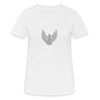 Nofretete I Pharao Echnaton Ägyptischer Gott - Frauen T-Shirt atmungsaktiv - Weiß - Vorne - AI Model Female 172 dark (172cm)