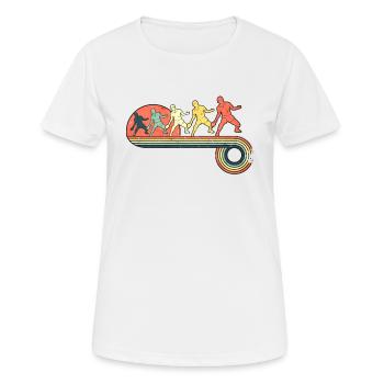 Table Tennis Ping Pong Player Retro Vintage - Women's Breathable T-Shirt - white - Front - AI Model Female 172 dark (172cm)