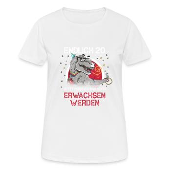 Endlich 20 Jetzt muss ich nur erwachsen werden - Frauen T-Shirt atmungsaktiv - Weiß - Vorne - AI Model Female 172 dark (172cm)